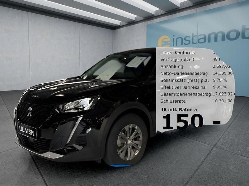 Schwarz Gebraucht 2022 Peugeot e-2008 Active SUV | 18.499 € (Fairer Preis) - Bild 1/4