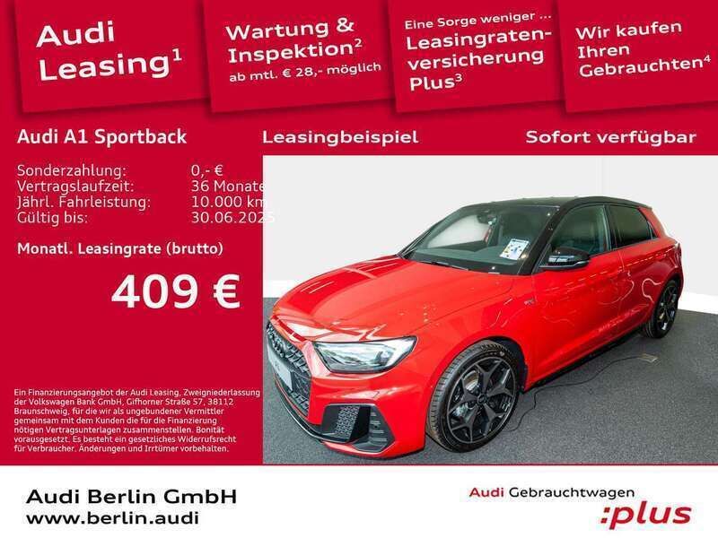 Progressivrot metallic mythoss Gebraucht 2024 Audi A1 S-Line Kleinwagen | 32.900 € (Etwas zu teuer) - Bild 1/3