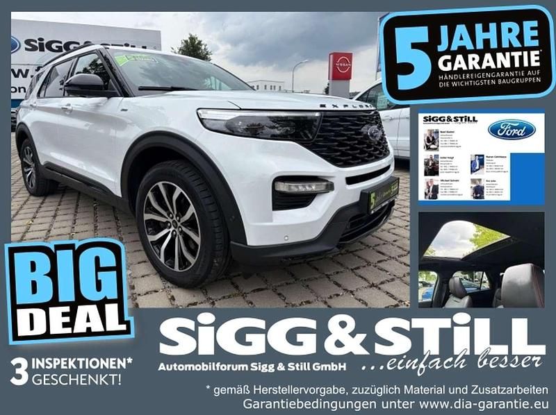 Liquidweiß Gebraucht 2021 Ford Explorer ST-Line SUV | 42.950 € (Guter Preis) - Bild 1/4
