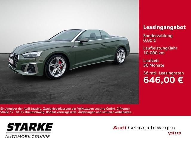 Distriktgrün metallic Gebraucht 2024 Audi A5 Cabriolet S-Line Cabrio | 50.850 € (Fairer Preis) - Bild 1/3