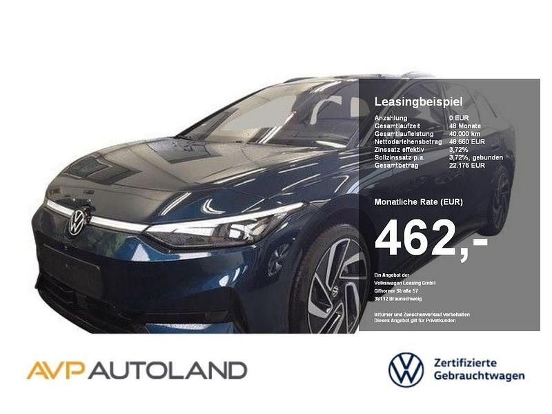 Aquamarinblau (metallic) Gebraucht 2024 VW ID.7 Pro Kombi | 48.660 € (Fairer Preis) - Bild 1/4