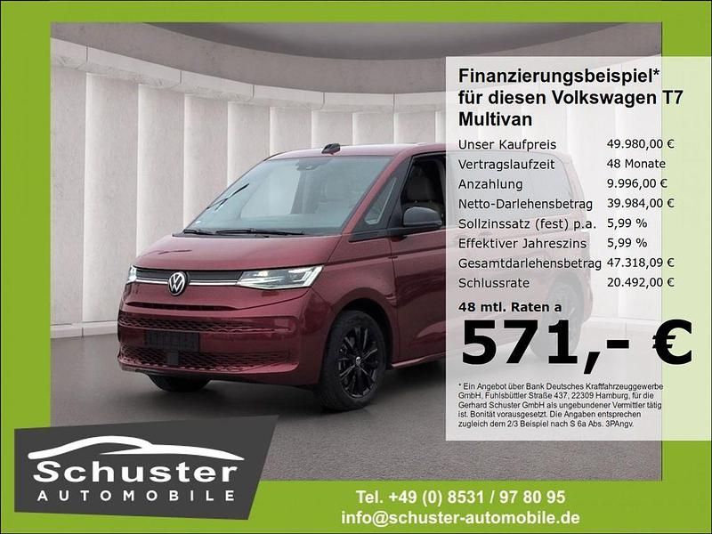 Second-hand VW Multivan 204 CP (150 kW) 2025 Roșu Monovolum