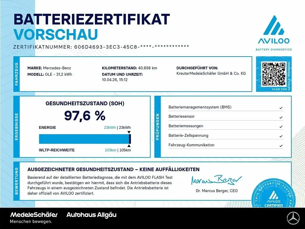 Gebraucht Mercedes GLE350 197 PS (144 kW) 2024 Schwarz SUV