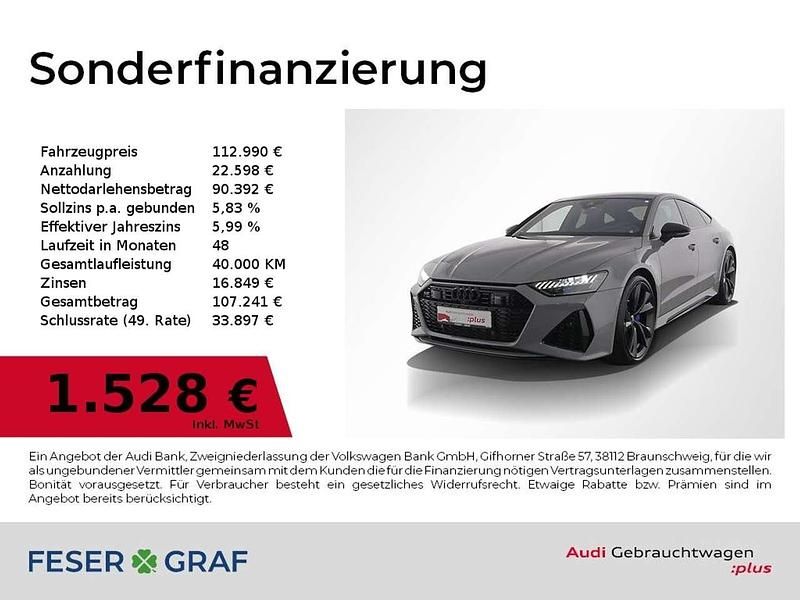 Nardograu Gebraucht 2024 Audi RS7 Sportback Ambiente Kleinwagen | 112.990 € (Guter Preis) - Bild 1/4