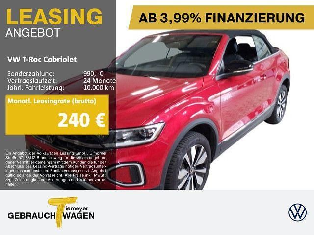 Rot Gebraucht 2025 VW T-Roc Cabriolet Goal Cabrio | 26.990 € (Superpreis) - Bild 1/4