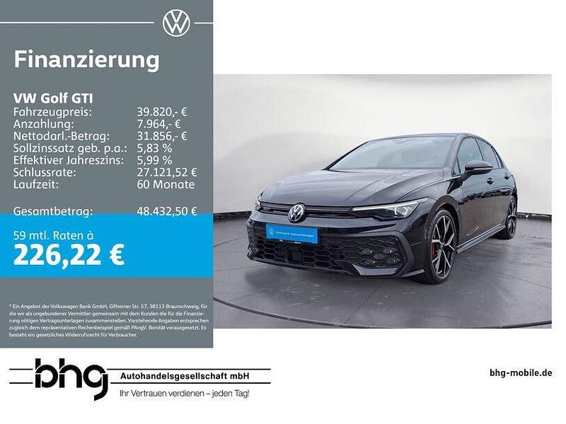 Grenadillschwarz metallic Gebraucht 2024 VW Golf VIII GTI Limousine | 39.820 € (Fairer Preis) - Bild 1/4