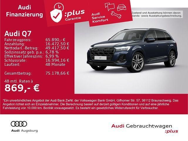 Waitomoblau metallic Gebraucht 2025 Audi Q7 S-Line SUV | 65.890 € (Guter Preis) - Bild 1/4
