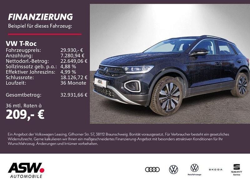Deep black perleffekt Gebraucht 2025 VW T-Roc Goal SUV | 29.930 € (Guter Preis) - Bild 1/4