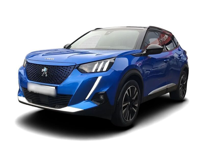 Blau Gebraucht 2021 Peugeot e-2008 GT SUV | 21.249 € (Etwas zu teuer) - Bild 1/4