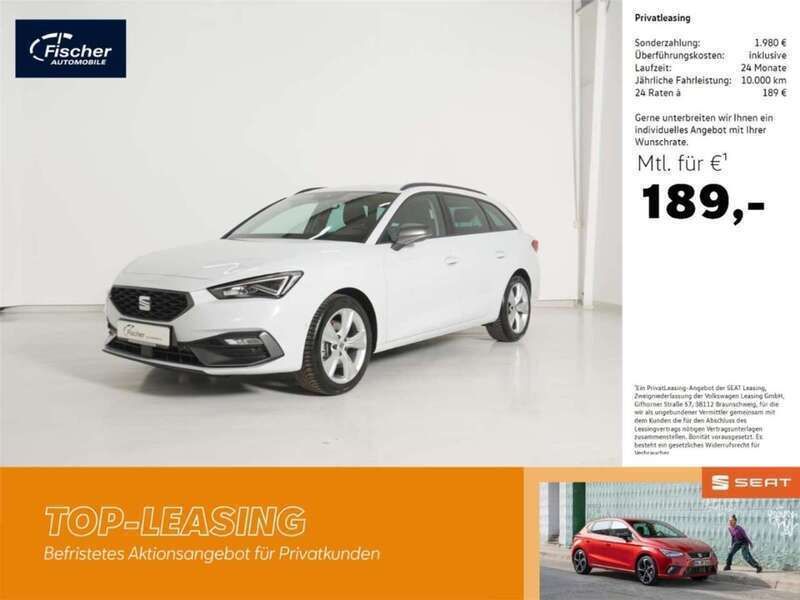 Weiss Gebraucht 2024 Seat Leon FR Kombi | 27.480 € (Fairer Preis) - Bild 1/4