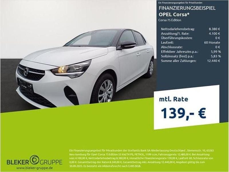 Weiß Gebraucht 2022 Opel Corsa Edition Kleinwagen | 12.480 € (Guter Preis) - Bild 1/3