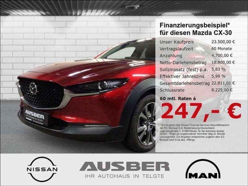 Rot Gebraucht 2020 Mazda CX-30 Selection SUV | 20.999 € (Superpreis) - Bild 1/4