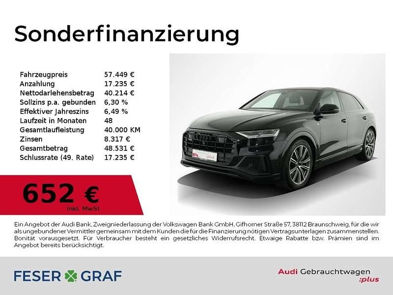 Mythosschwarz metallic Gebraucht 2021 Audi Q8 Ambiente SUV | 57.449 € (Fairer Preis) - Bild 1/2