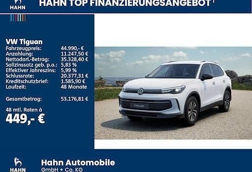 Neu VW Tiguan 150 PS (110 kW) 2026 Weiß SUV