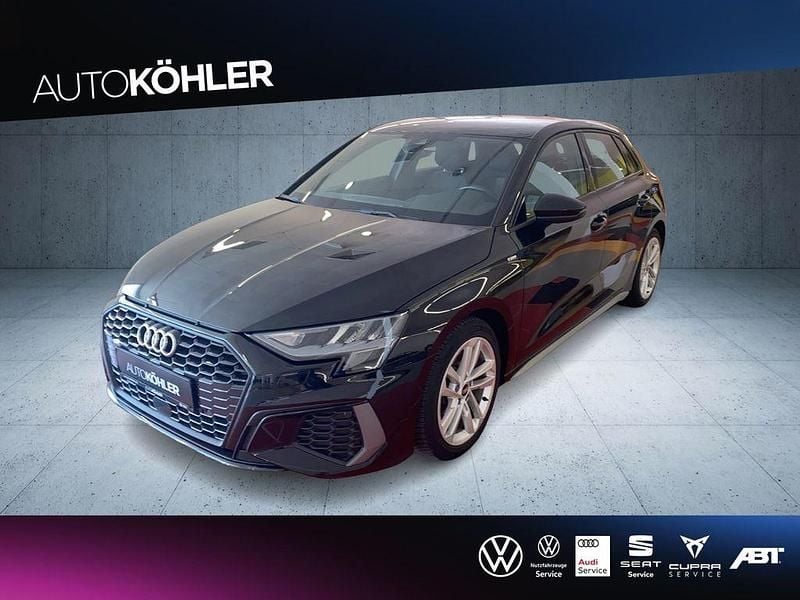 Schwarz Gebraucht 2021 Audi A3 Sportback S-Line Limousine | 22.900 € (Superpreis) - Bild 1/4