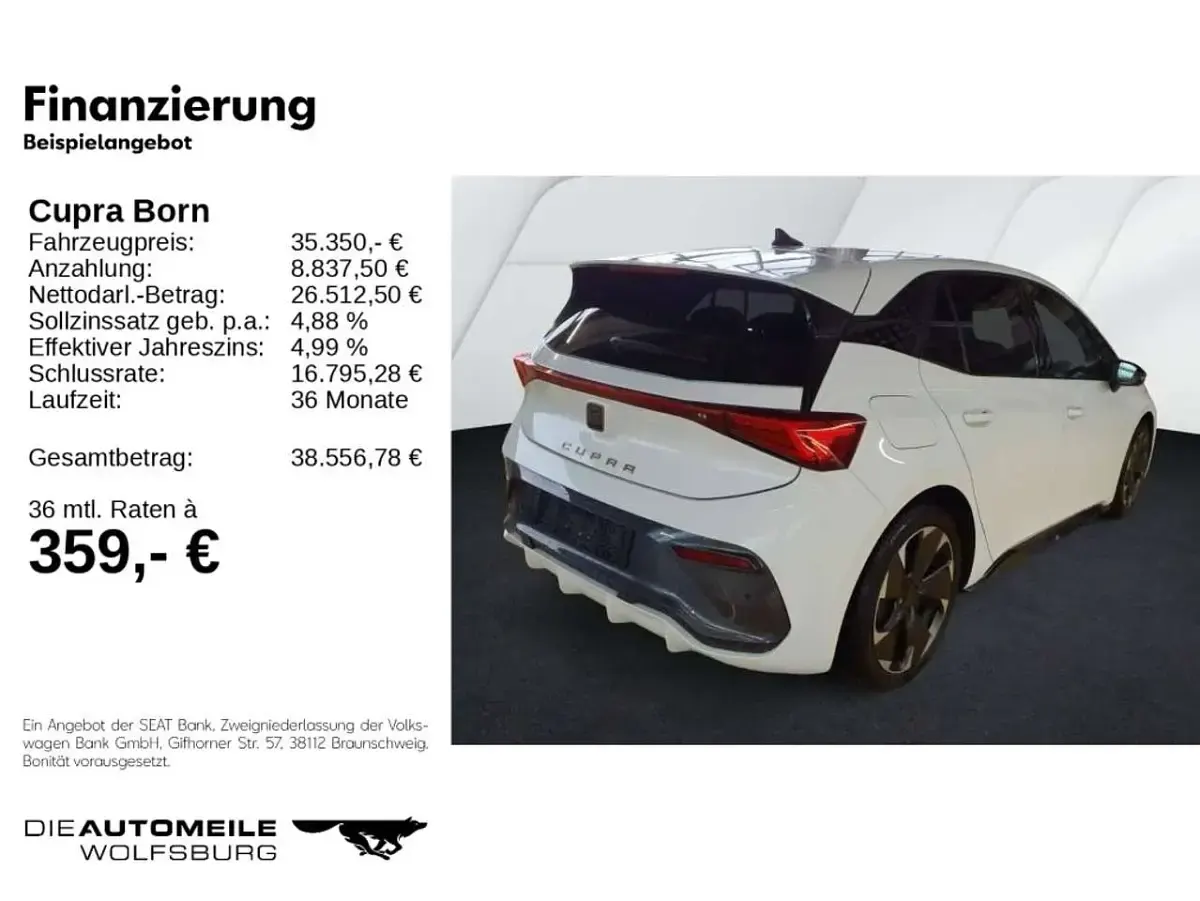 Second-hand Cupra Born e-Boost 169 kW (231 CP) 2025 Alb Hatchback