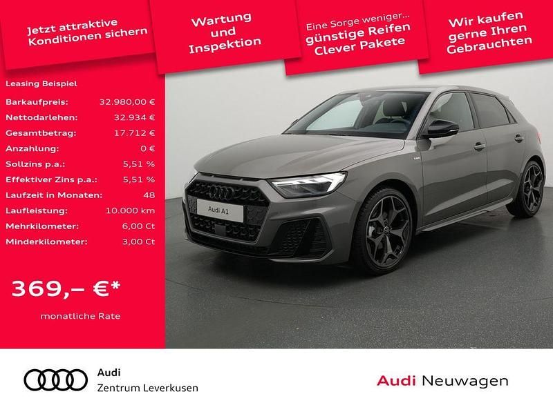 Mythosschwarz Neu 2025 Audi A1 Sportback S-Line Kleinwagen | 32.980 € (Guter Preis) - Bild 1/4