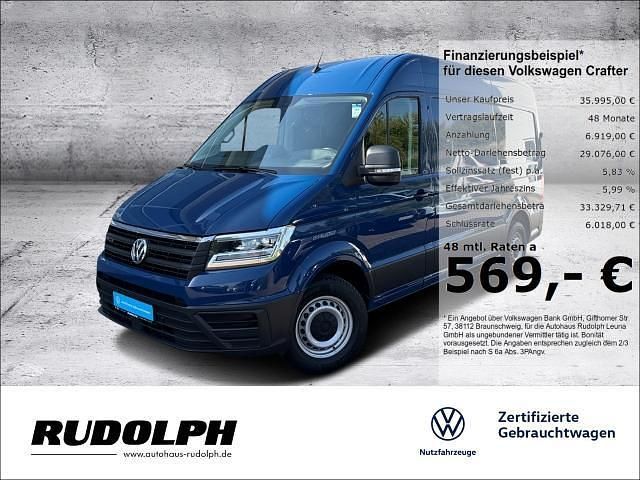 Deep ocean blue (blau) Gebraucht 2019 VW Crafter Van | 35.995 € - Bild 1/4