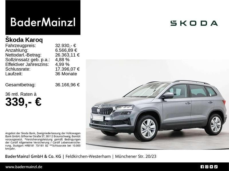 Graphitegrau metallic Neu 2024 Skoda Karoq Ambition SUV | 32.930 € (Fairer Preis) - Bild 1/3
