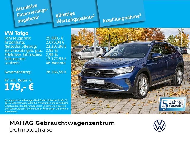 Reef blue metallic Gebraucht 2024 VW Taigo IQ Drive SUV | 25.880 € (Fairer Preis) - Bild 1/1