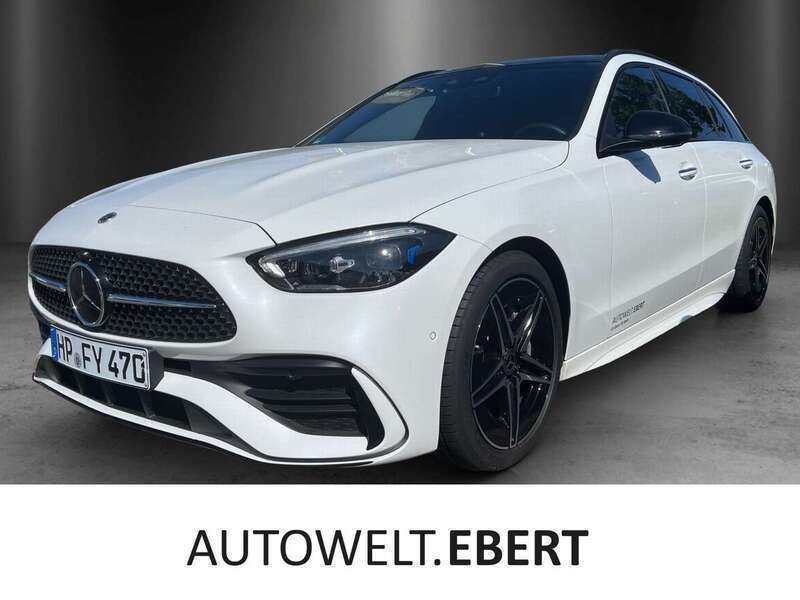 Manufaktur opalithweiß bright Gebraucht 2024 Mercedes C220 AMG Kombi | 52.880 € - Bild 1/4