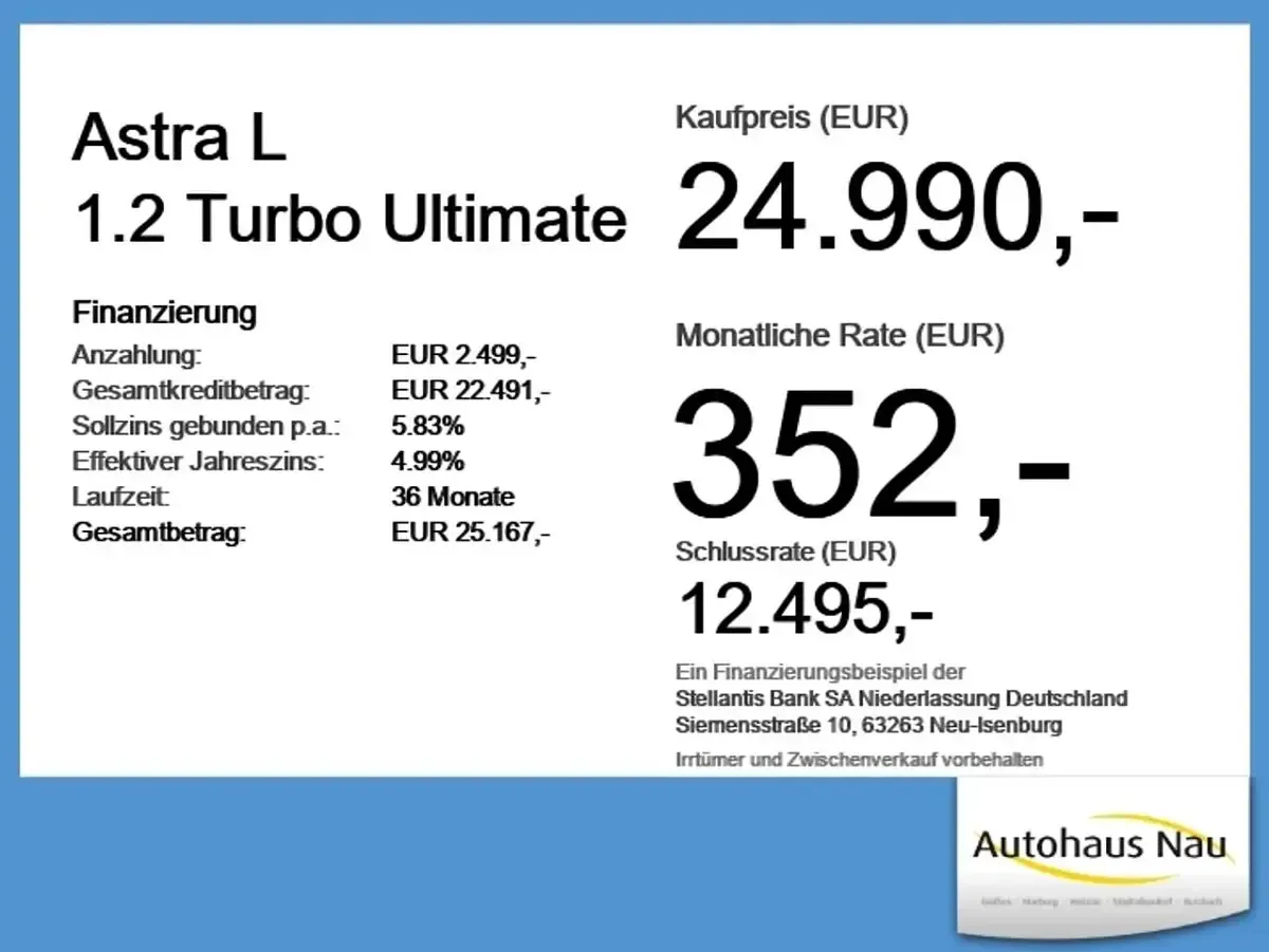 Usata Opel Astra Ultimate 131 CV (96 kW) 2024 Rosso Utilitaria