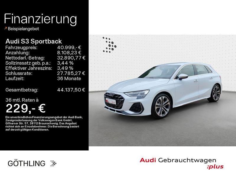 Gletscherweiß metallic Gebraucht 2024 Audi S3 Ambiente Limousine | 40.999 € (Superpreis) - Bild 1/4