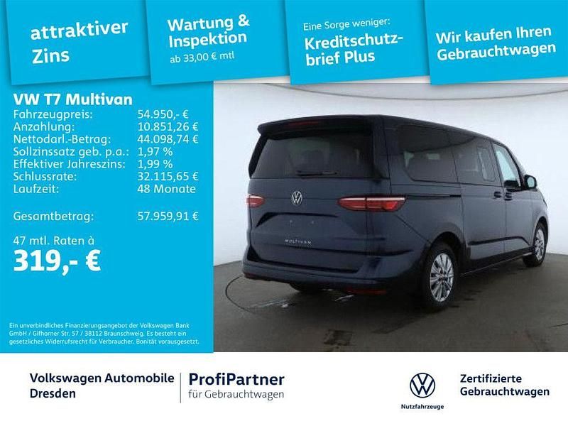 Second-hand VW Multivan 204 CP (150 kW) 2025 Albastru Monovolum