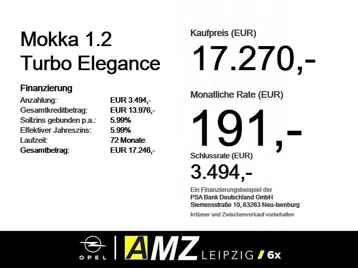 Gebraucht Opel Mokka Elegance 101 PS (74 kW) 2024 Matcha green SUV