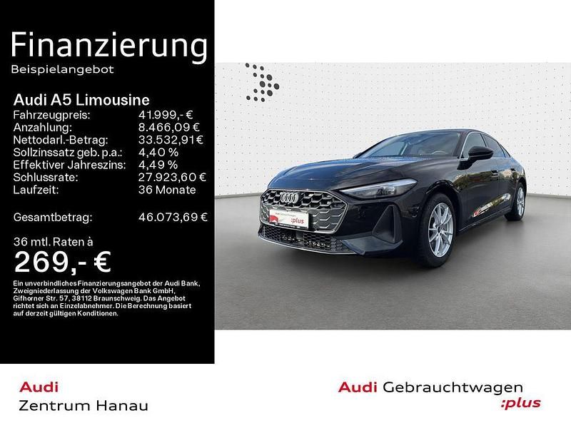 Mythosschwarz metallic Gebraucht 2025 Audi A5 Sport Coupé | 41.999 € (Superpreis) - Bild 1/4