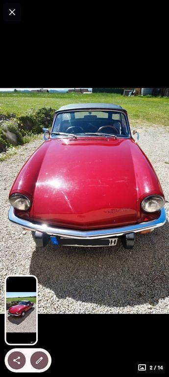 Gebraucht Triumph Spitfire 63 PS (46 kW) 1972 Rot Cabrio