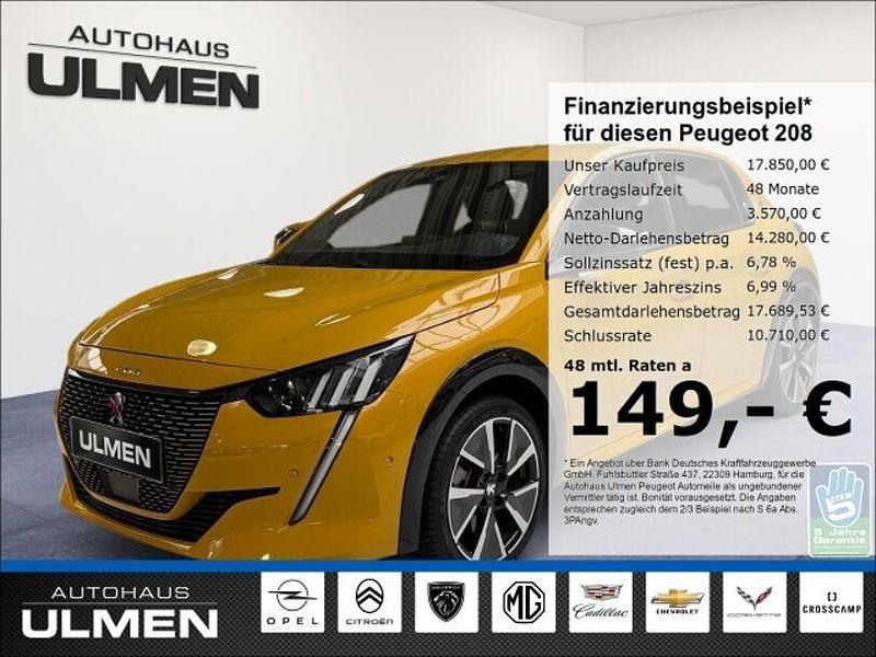 Gelb Gebraucht 2022 Peugeot e-208 GT Kleinwagen | 17.850 € (Fairer Preis) - Bild 1/4