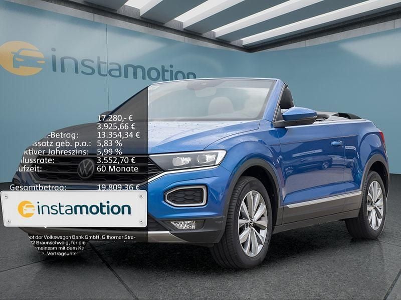 Gebraucht VW T-Roc Cabriolet 150 PS (110 kW) 2021 Blau Cabrio