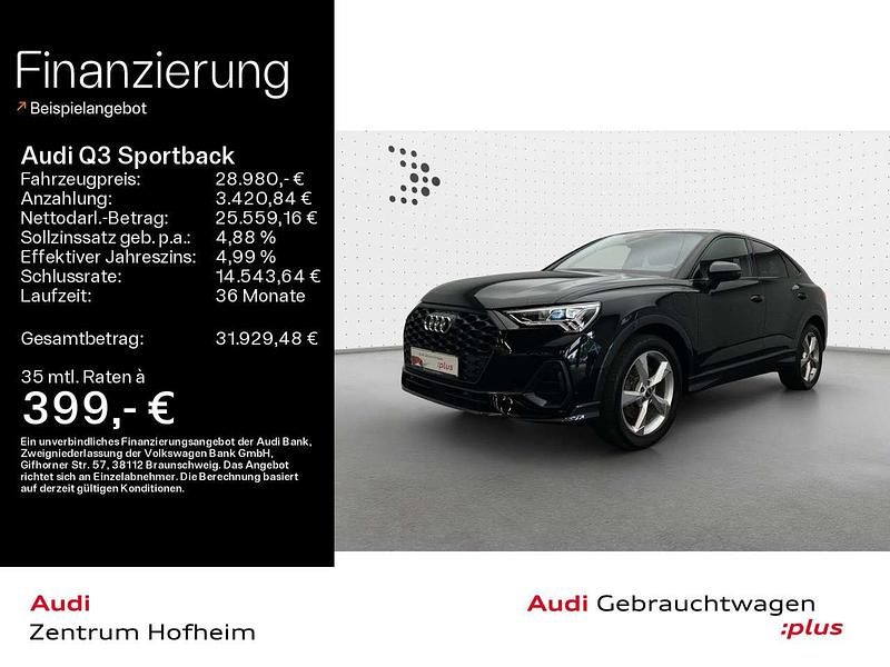 Mythosschwarz metallic Gebraucht 2022 Audi Q3 SUV | 28.980 € (Fairer Preis) - Bild 1/4