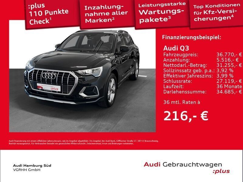 Mythosschwarz metallic Gebraucht 2024 Audi Q3 Advanced Plus SUV | 37.350 € (Guter Preis) - Bild 1/3