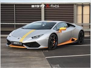 Gebraucht Lamborghini Huracán 610 PS (448 kW) 2018 Grau (grau matt grigio nibbio mit orangefarbenen av) Coupé