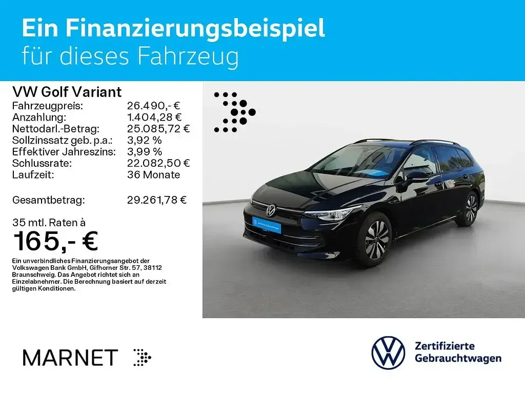 Gebraucht VW Golf VIII Goal 150 PS (110 kW) 2025 Grenadillschwarz metallic Kombi