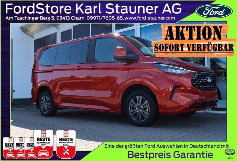 Red metallic Neu 2025 Ford Tourneo Custom Titanium Van / Kleinbus | 50.180 € (Superpreis) - Bild 1/4