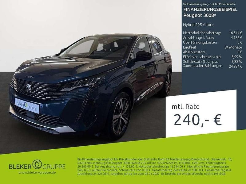 Celebes blau (metallic) Gebraucht 2021 Peugeot 3008 Allure SUV | 20.680 € (Superpreis) - Bild 1/3