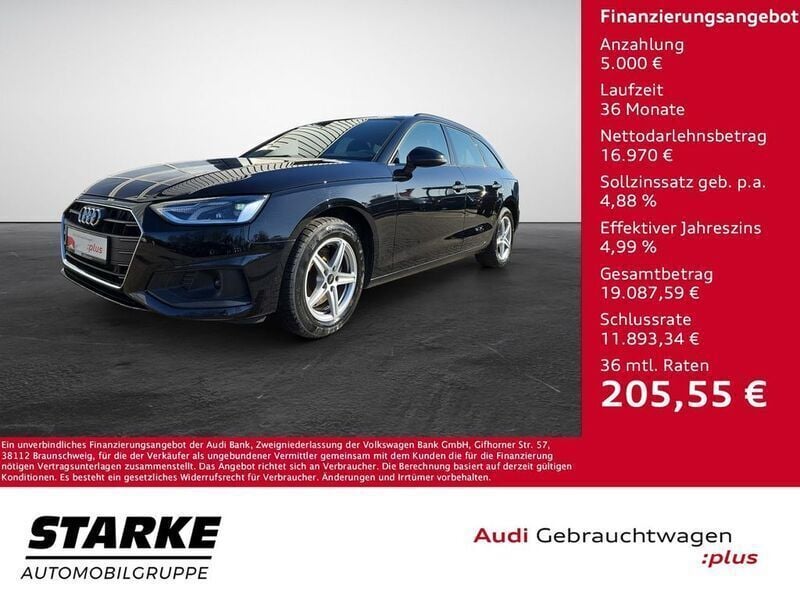 Brillantschwarz Gebraucht 2022 Audi A4 Business Kombi | 21.970 € (Superpreis) - Bild 1/4