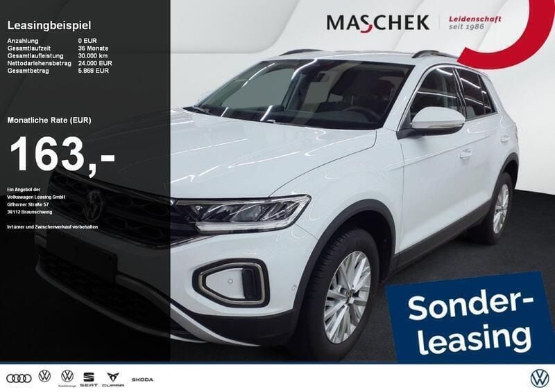 Pure white Gebraucht 2024 VW T-Roc Life SUV | 20.840 € (Superpreis) - Bild 1/4