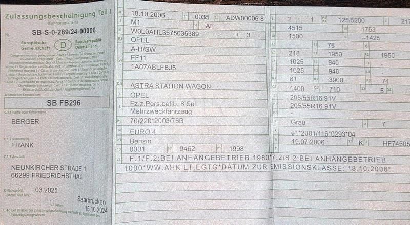 Gebraucht Opel Astra 170 PS (125 kW) 2006 Grau Kombi