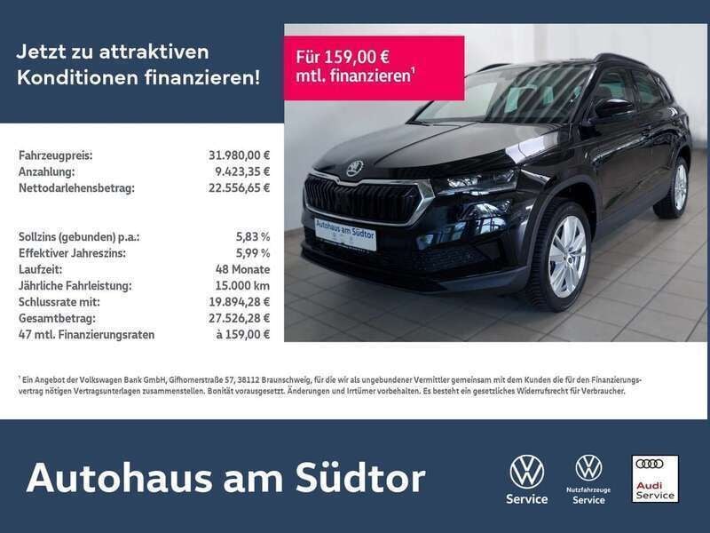 Schwarzmagic perleffekt Gebraucht 2024 Skoda Karoq Elegance SUV | 31.980 € (Fairer Preis) - Bild 1/4