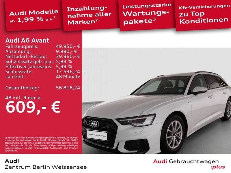 Gletscherweiß metallic Gebraucht 2025 Audi A6 S-Line Kombi | 49.950 € (Superpreis) - Bild 1/4