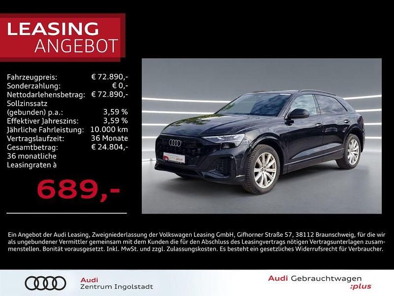 Mythosschwarz metallic Gebraucht 2024 Audi Q8 Ambiente SUV | 72.890 € - Bild 1/3