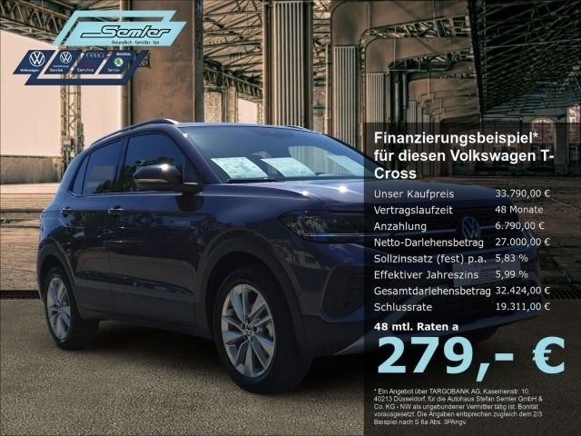 Grau Gebraucht 2025 VW T-Cross Goal SUV | 33.790 € (Teuer) - Bild 1/4