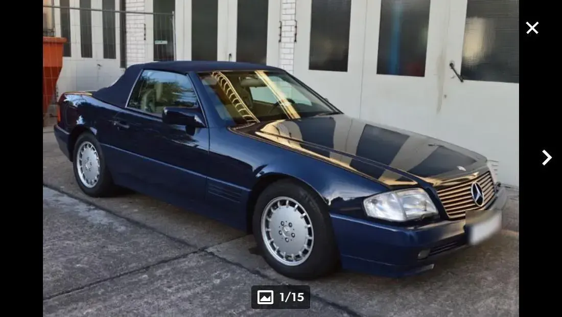 Gebraucht Mercedes SL500 326 PS (239 kW) 1992 Blau Cabrio