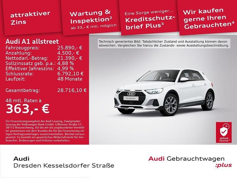 Gletscherweiß metallic Gebraucht 2023 Audi A1 Ambiente Limousine | 25.890 € - Bild 1/4
