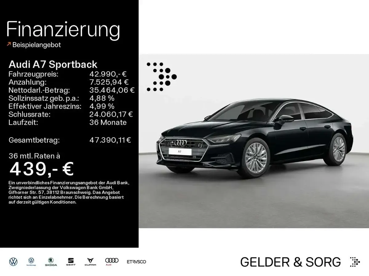 Usata Audi A7 340 CV (250 kW) 2022 Nero Berlina