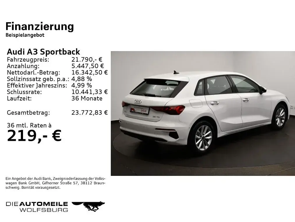 Gebraucht Audi A3 Business 150 PS (110 kW) 2023 Ibisweiß Limousine